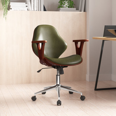 Barri Faux Leather Mid-Century Office Chair