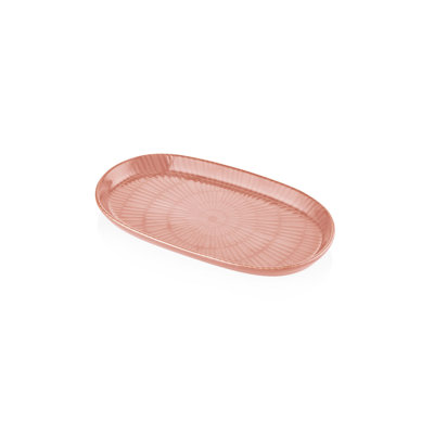 Plateau en céramique saumon élégant Clegg, 6,3 po x 11,4 po x 1,6 po | 100% céramique durable, idéale pour servir et recevoir | Conception élégante parfaite pour la décoration intérieure et les occasions spéciales, facile à nettoyer et à entre