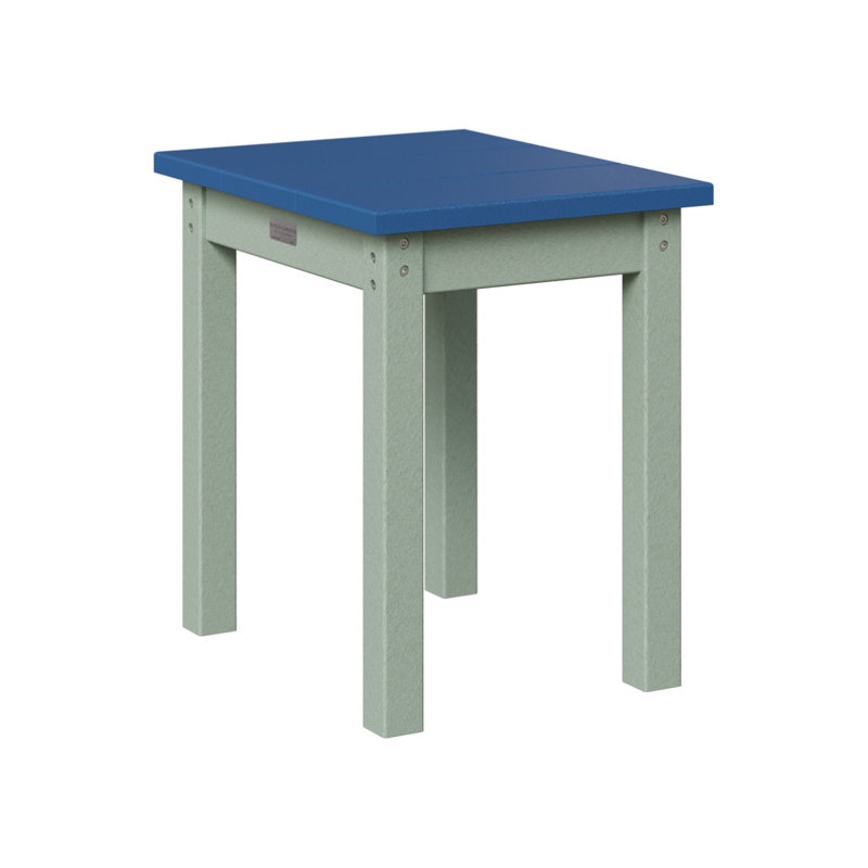Outdoor Rectangle Side Table, Seafoam, Pacific Blue