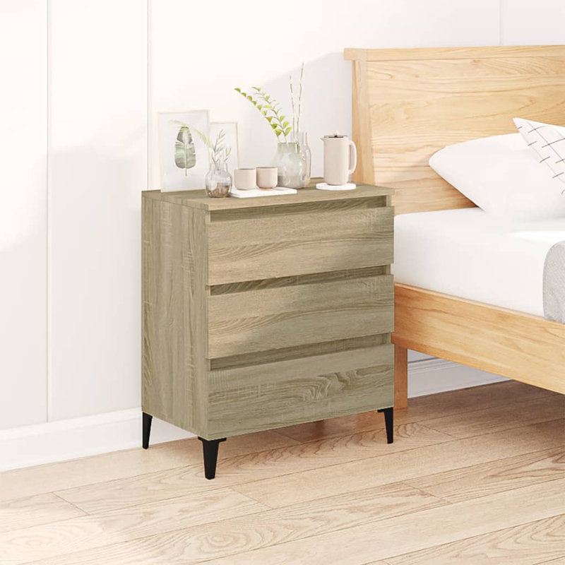 Caraban 60cm Sideboard, Oak/Black