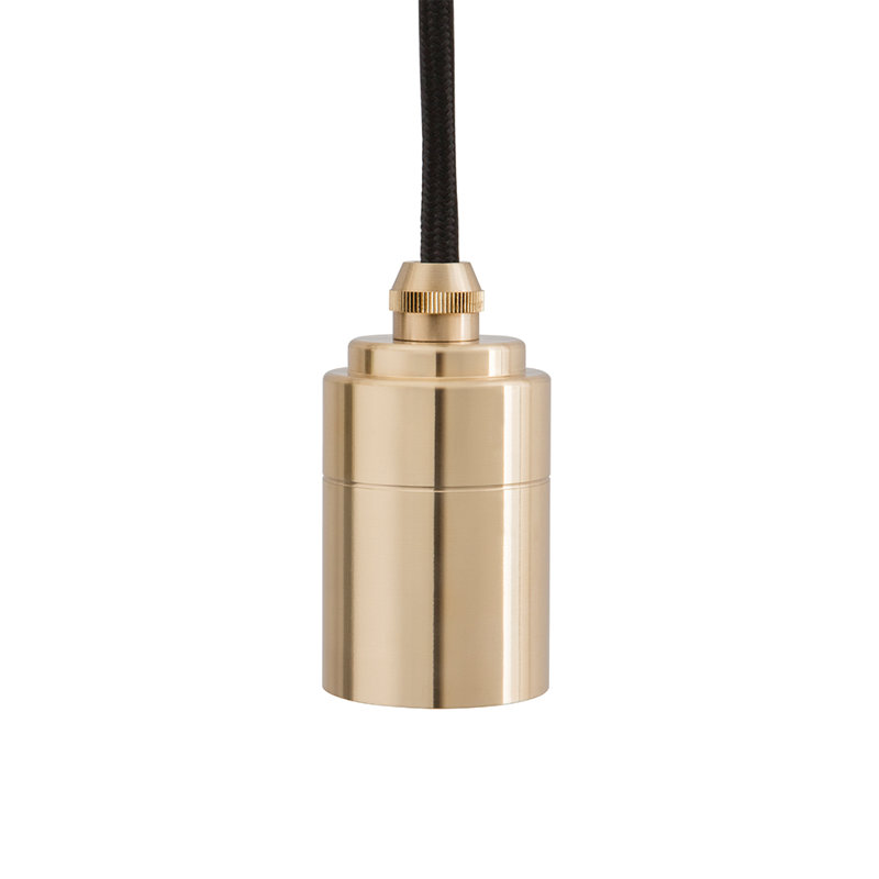 Elva Pendant Light Tinted In Graphite, Brass