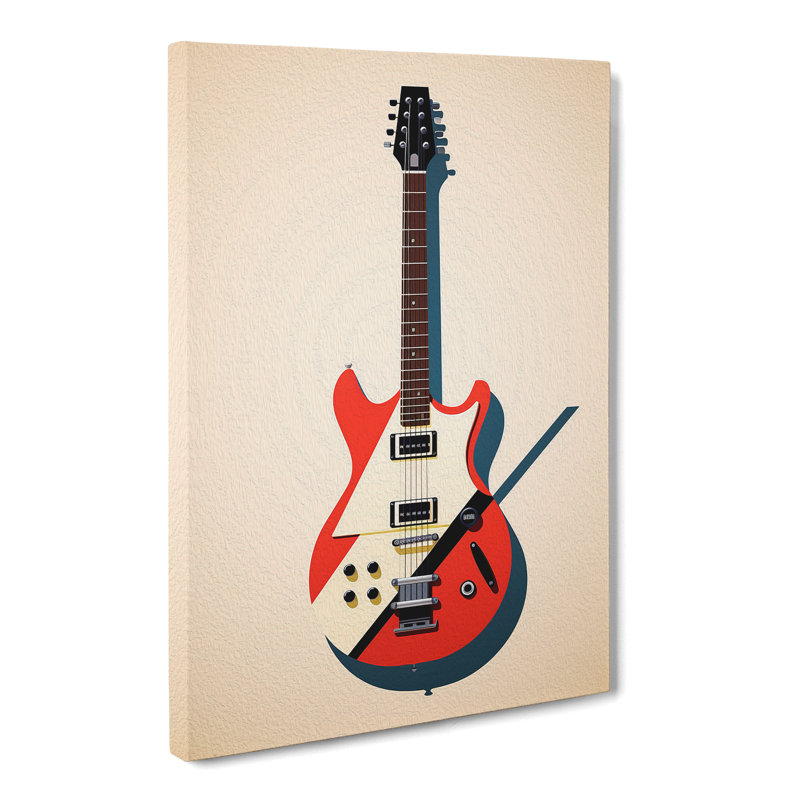 Electric Guitar Minimalism No.3 - Print, 50cm H x 35cm W x 3cm D