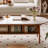 Log cream wind solid wood rock table