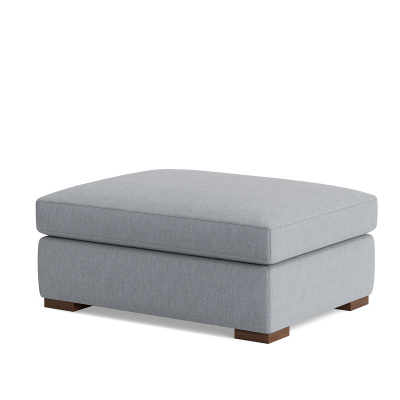 Lucca Ottoman, Performance Weave - Zinc
