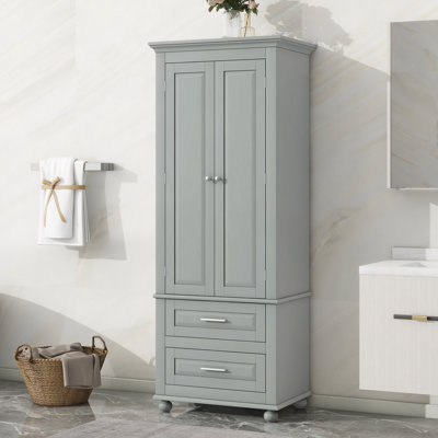 Grande armoire de rangement avec deux tiroirs pour la salle de bain / bureau