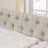 Twin Size Daybed with Pull-Out Extendable Bed, Button Tufted Back, Wave Shaped Arms with Nailhead Trim, USB Charging, Beige-1521545935