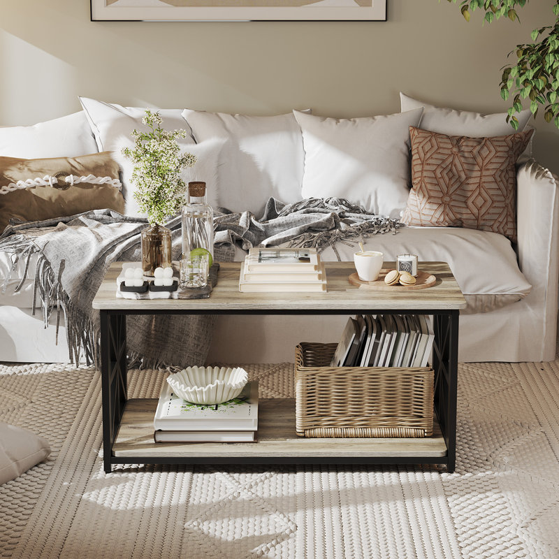 Solid Wood Coffee Table with Storage