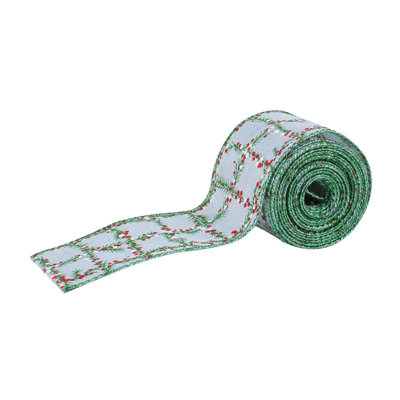 Christmas Decorations Rolls Christmas Yards Red and Forest Ribbon Double Face Polyester Satin Ribbon Wide Holiday Ribbon for Wedding Gift Wrapping Crafts