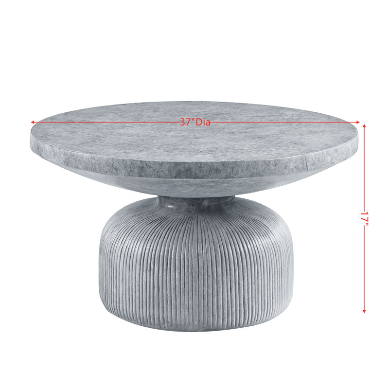 ACME Laddie Coffee Table, Weathered Grey Finish LV01926