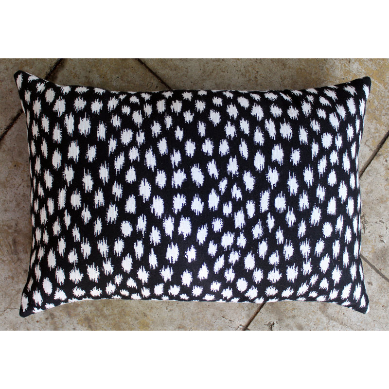 Pebble Beach Animal Print Sunbrella® Outdoor Throw Pillow, Black Animal Print