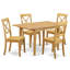 Ensemble de table de cuisine 3 pièces pour petits espaces comprenant une table de salle à manger rectangulaire avec rallonge papillon et 2 chaises de salle à manger, 32 x 54 pouces, chêne-87224336-16981959