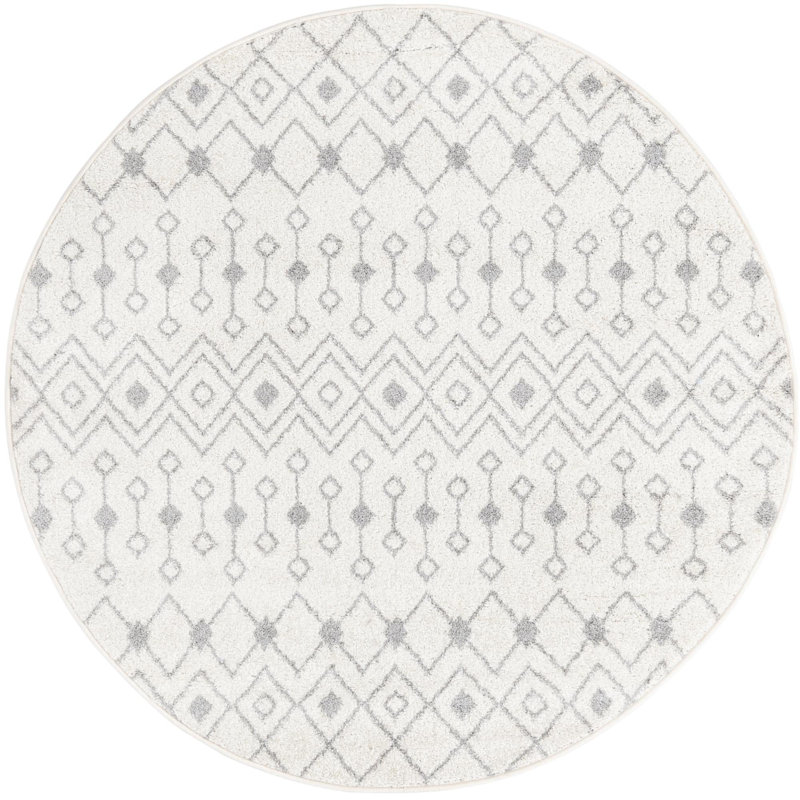 Tapis en polypropylène tissé à la machine Briehn, Rond 5 pi 3 po