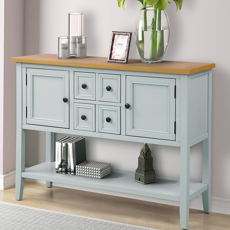 Cathalina Accent Cabinet, Brown/Blue