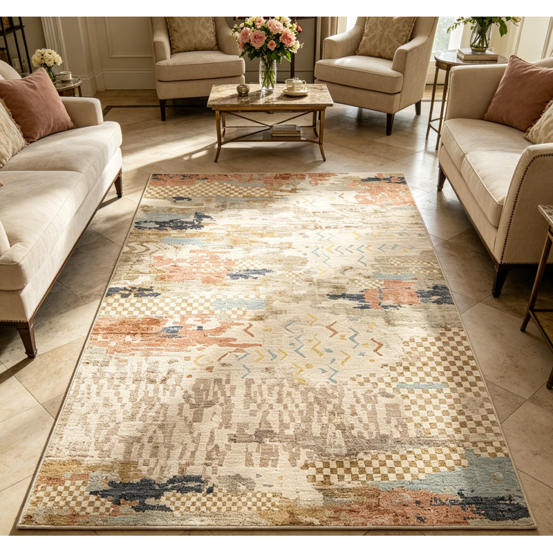 lxt-Area Rug Washable Traditional Distressed Farmhouse Rugs for Bedroom Indoor Floor Accent Carpet for Home Office House Decor Vintage Living Room