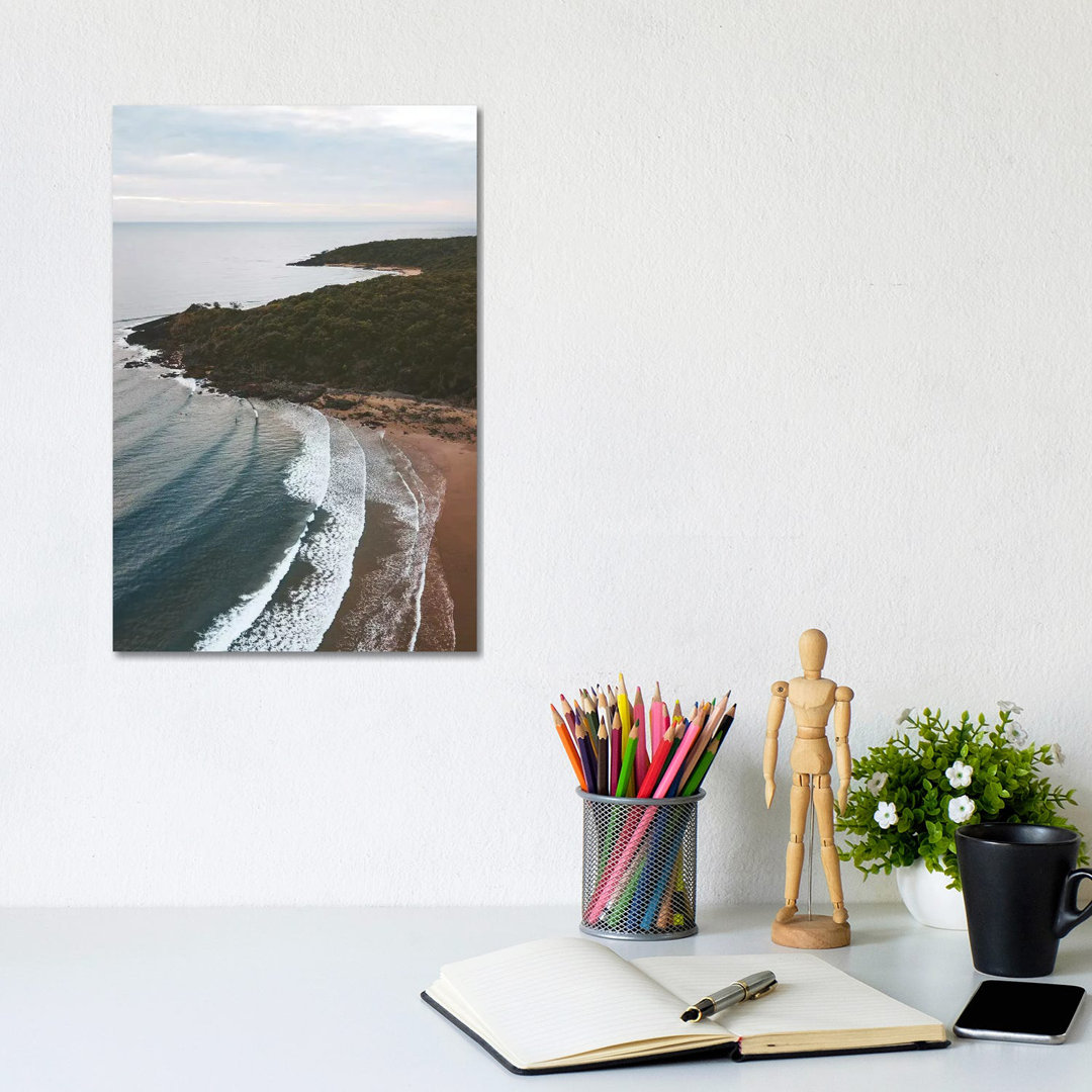 Moody Coastal Aerial by James Vodicka - Wrapped Canvas Gallery-Wrapped Canvas Giclée