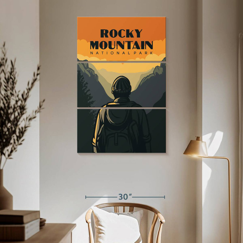Senne Rocky Mountain Hiking Poster, 65" H x 42" W