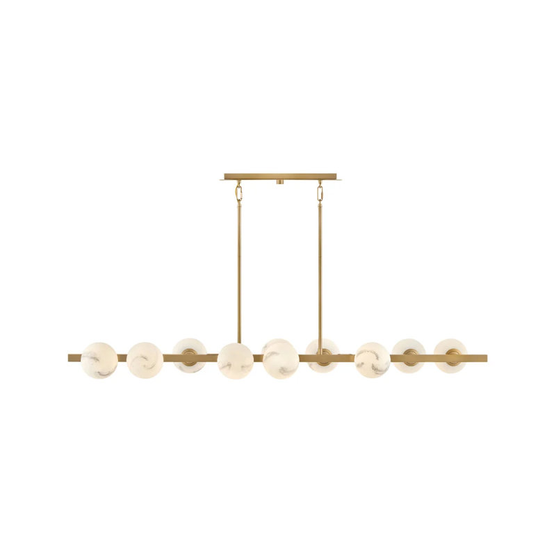 Selene 10 - Light Steel Dimmable Modern Linear Chandelier