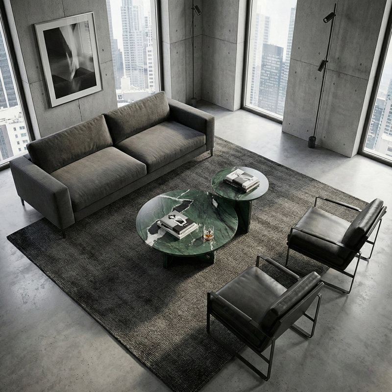 2-Piece Round Nesting Coffee Table Set