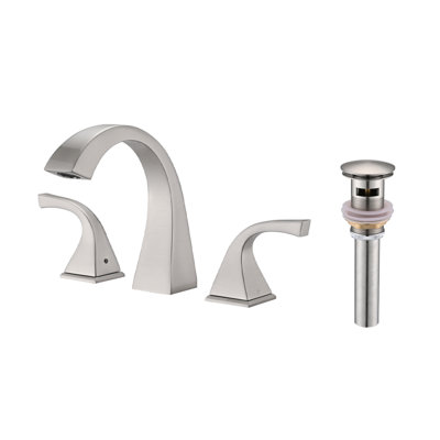 2-Handle Bathroom Sink Faucet With Drain
