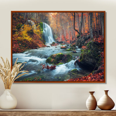 " Autumn Mountain Waterfall Long View "