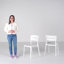Chaise de salle à manger d'extérieur empilable (ensemble de 4)-1112256503