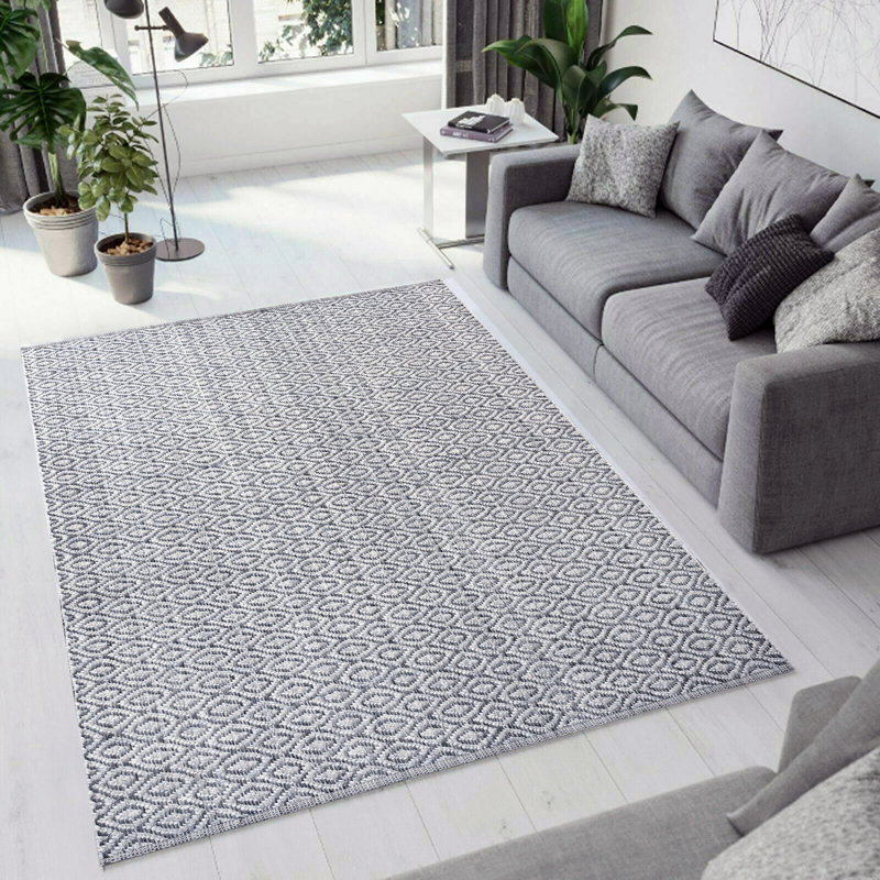 Recycled P.E.T Geometric Indoor Rug, 8X10