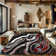 Galaxy Series Abrstract Black/Gray/Ivory/Beige Area Rug