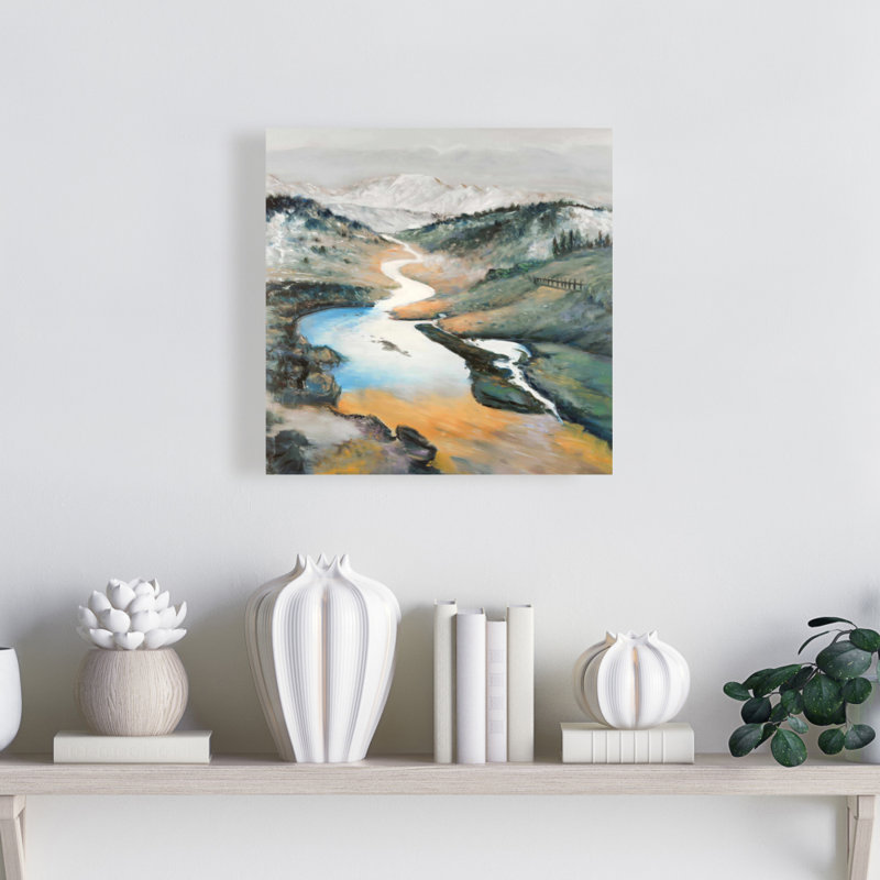 Reproduction de paysage sur toile, Toile tendue, H 12 po x l 12 po