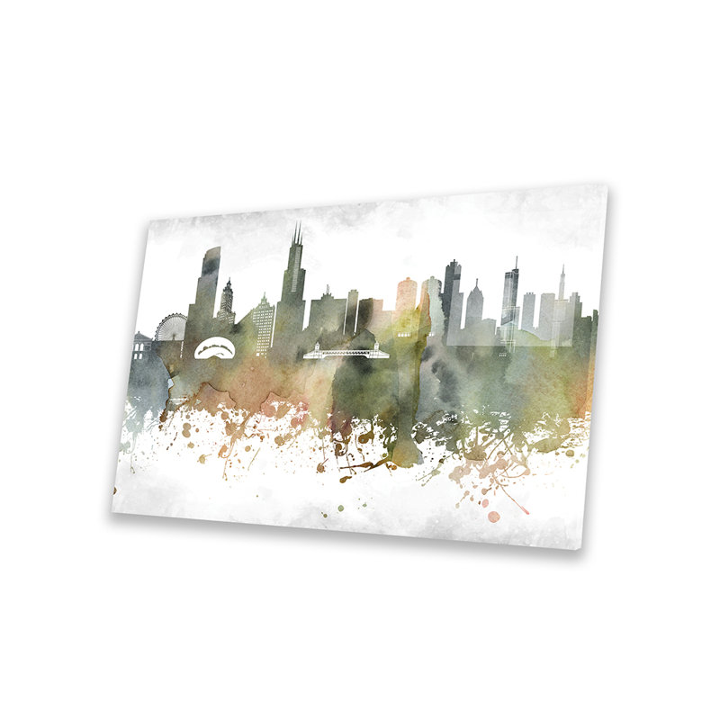 Chicago Skyline, impression sur verre acrylique
