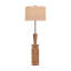 Kinloch Floor Lamp in Bronze Leaf and Ceramic Ash Brown
