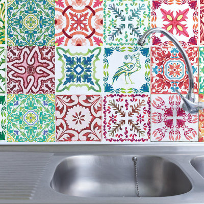 15cm W x 15cm L Vinyl Peel and Stick Mosaic Tile