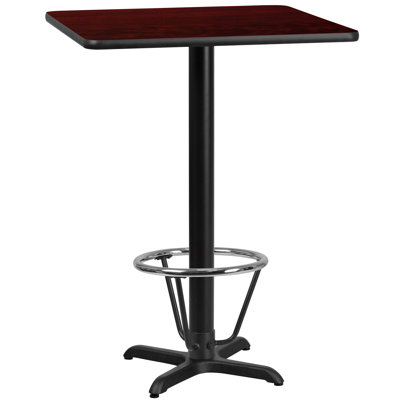 Basler 24'' Square Laminate Table Top with 22'' x 22'' Bar Height Table Base