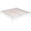Universal Platform Bed, White For King, Slatted Frame, Wood And Headboard Tailoring King Finish, Mattress Rubberwood Pine Adapt