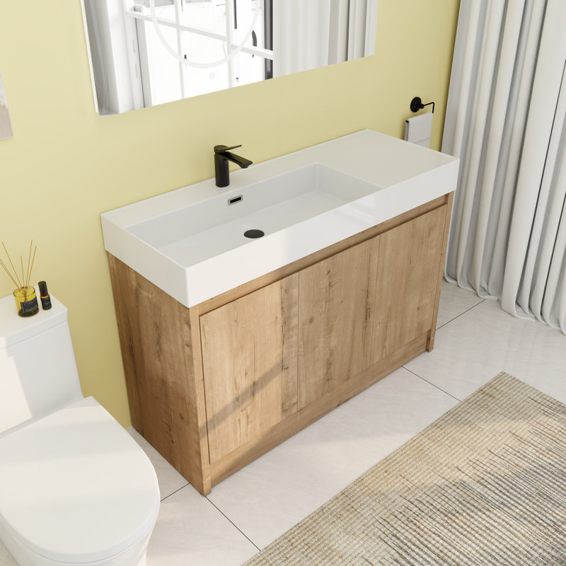 Meuble-lavabo simple 47,26 po avec comptoir en résine