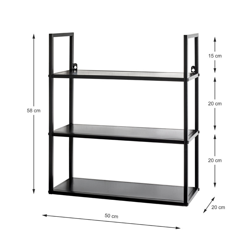 Raloo 3 Piece Metal Tiered Shelf