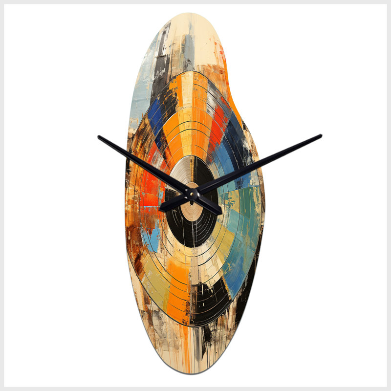Horloge murale incurvée asymétrique Dwelley, Médium
