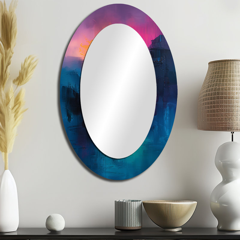 Miroir mural noir et rose, 36 po x 24 po
