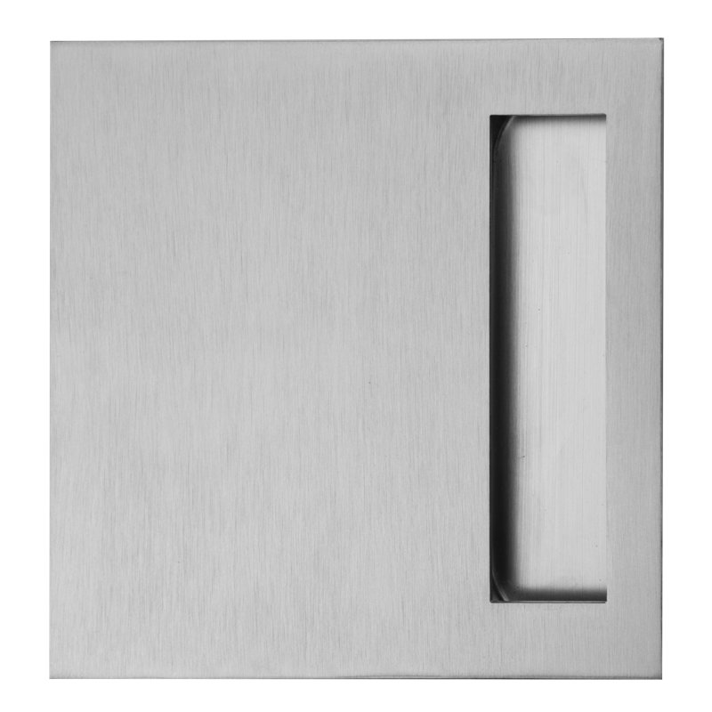 Recessed Pull Plate, Satin Stainless Steel
