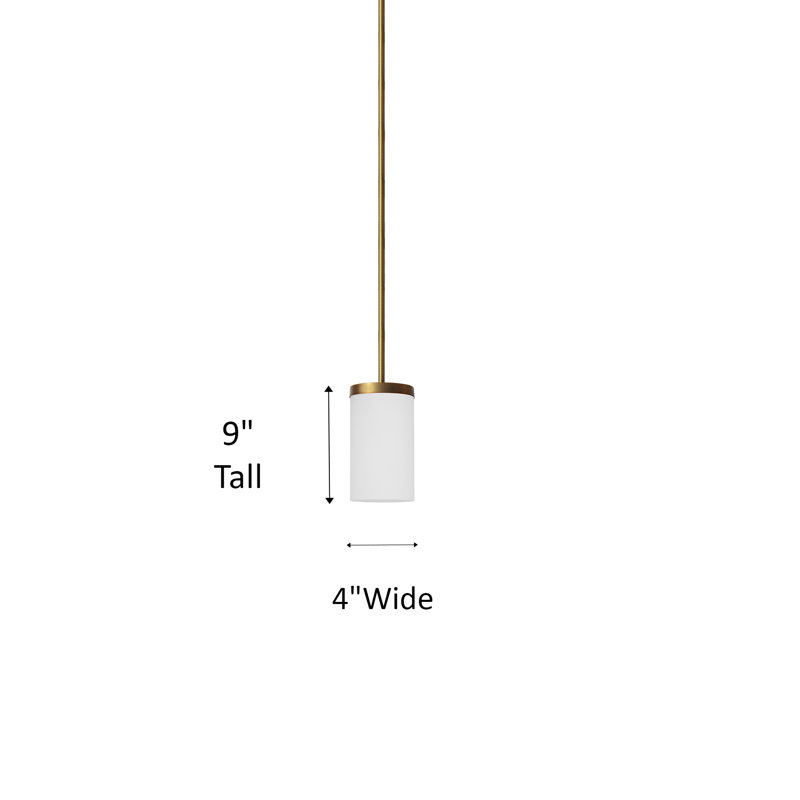 Luminaire suspendu cylindrique à 1 lumière Armella