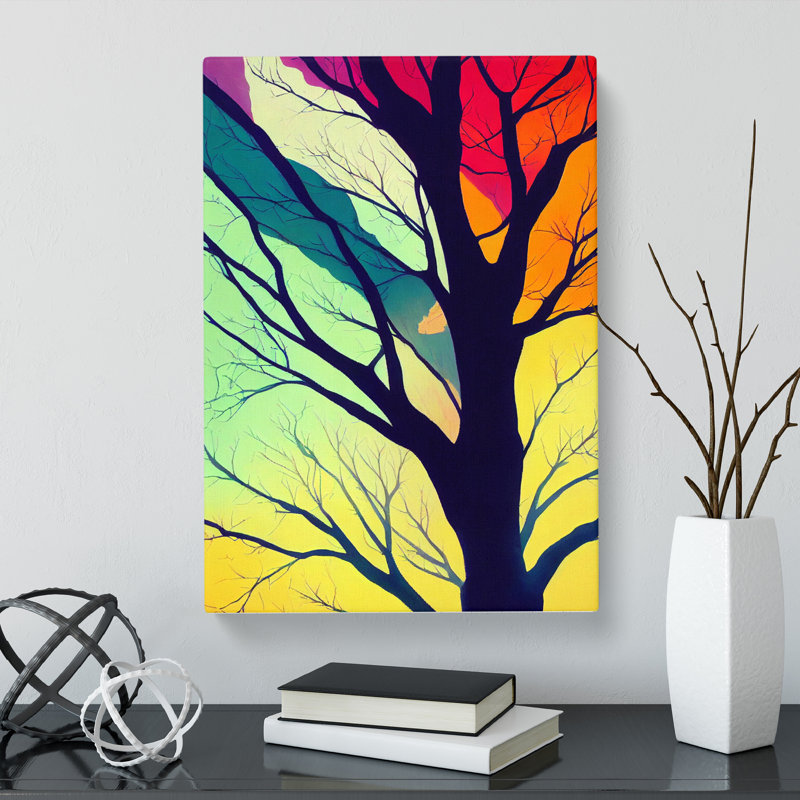 Tree Abstract in Colour Vol.8 - Wrapped Canvas, 50cm H x 35cm W x 3cm D
