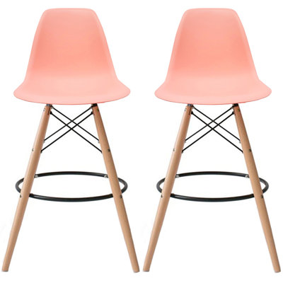 Carino Crimmins Metal Bar Stool – Eiffel Leg Counter Bar Height Stool with Curved Back for Kitchen Island, Breakfast Bar, or Pub Table, Home Bar