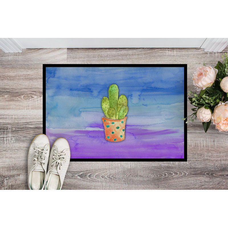 Tapis d'extérieur antidérapant Cactus, Rectangle 2 pi x 3 pi