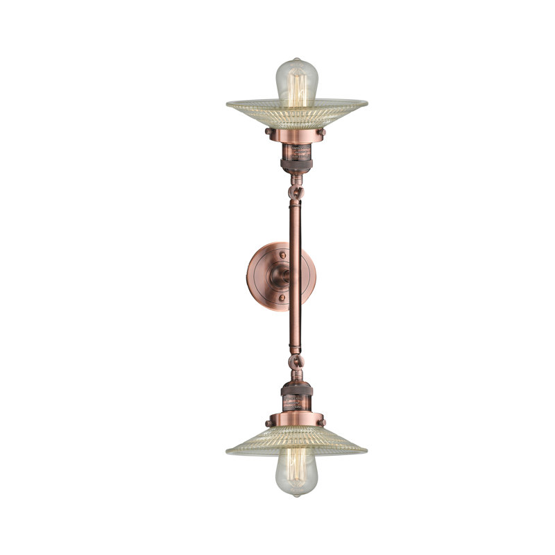 Éclairage pour salle de bain 2 lumières Miramontes, Ampoule DEL 6 watts Vinage, Cuivre antique