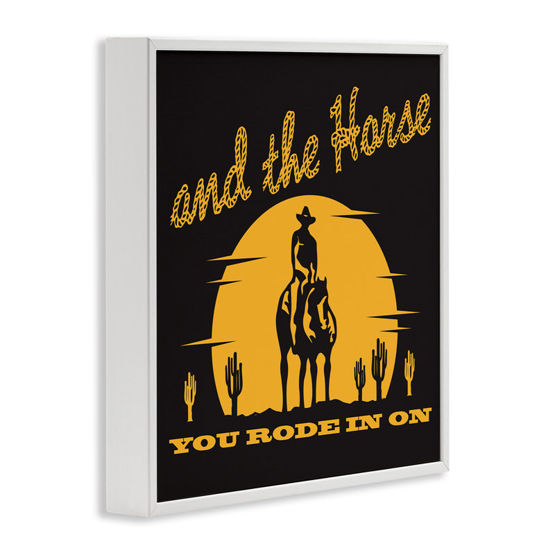 «Horse You Rode In», impression numérique sur toile par Jedco Brands, Inc., Giclée encadrée blanc bord de mer