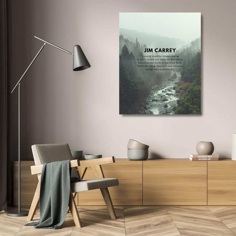Art sur toile tendue par Trinx ArtsyQuotes: Citation de Jim Carrey: Visualize Things Coming to Me ArtsyQuotes-003037