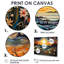 «Blooming Flower Majestic Moon Ocean Horizon», reproduction d'art abstrait paysage mural-562658549-562658554