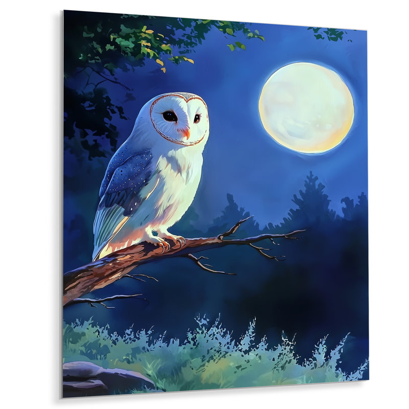 Choya - hibou, art mural en métal, reproduction d'art moderne en métal, H 40 po x l 30 po