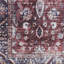Tapis oriental rouge et ivoire délavé et tissé à la machine 5 pi x 7 pi