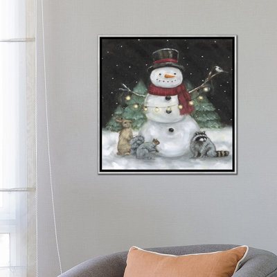 Frosty Friends - reproduction d'art murale - toile encadrée