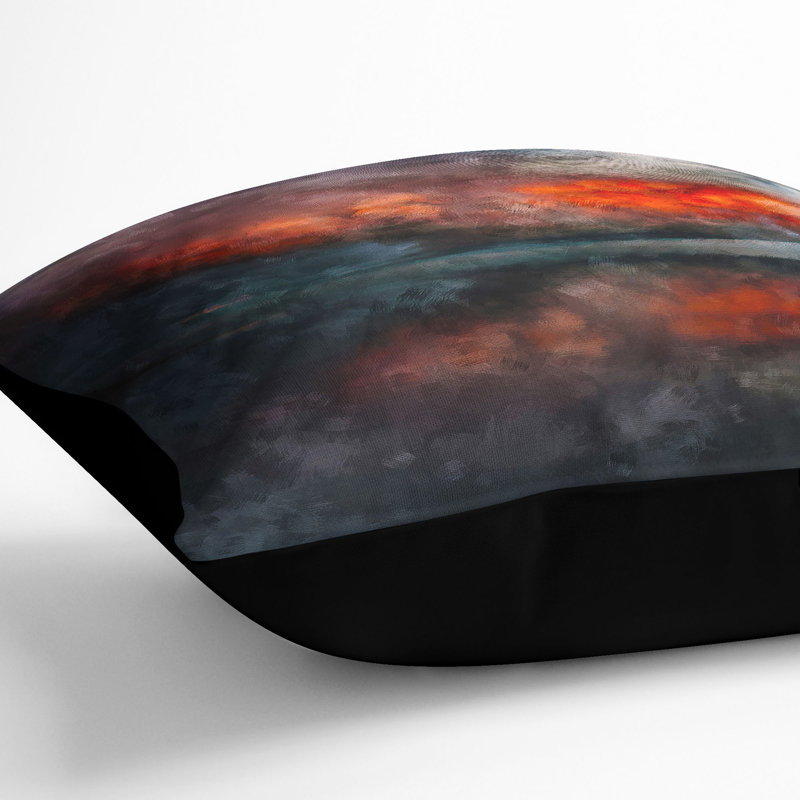 Square Cushion, Black, 55cm H x 55cm W x 20cm D